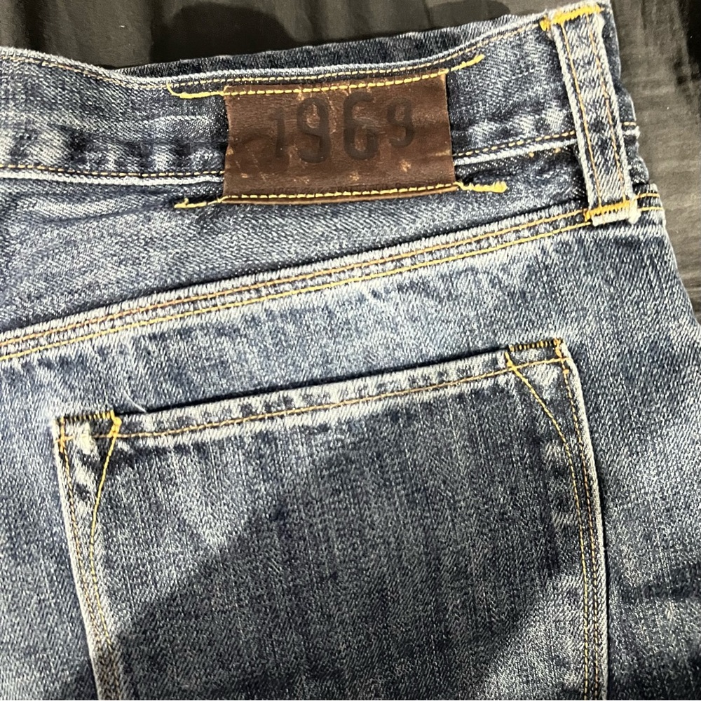 Vintage indigo selvedge japanese denim jeans